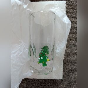 Anthropologie Christmas Tree Tall Shot Glass NIP